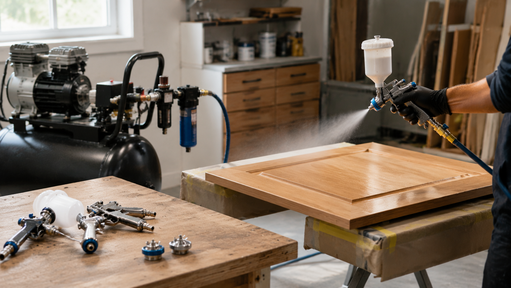 Woodworking Spray Setup Upgrade: Compressor, Air Quality and Spray Gun Choices That Actually Matter