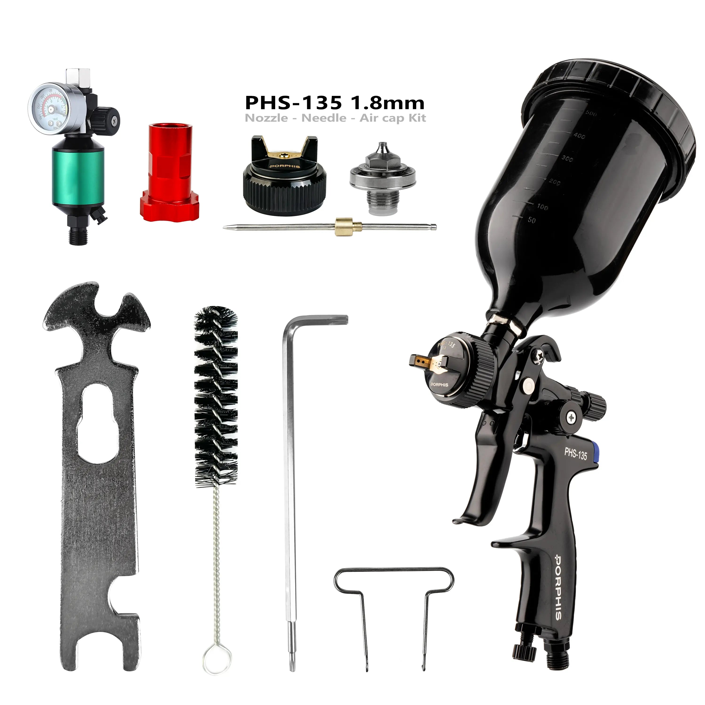 PHS-135 Air Compressor Spray Gun Kit PORPHIS