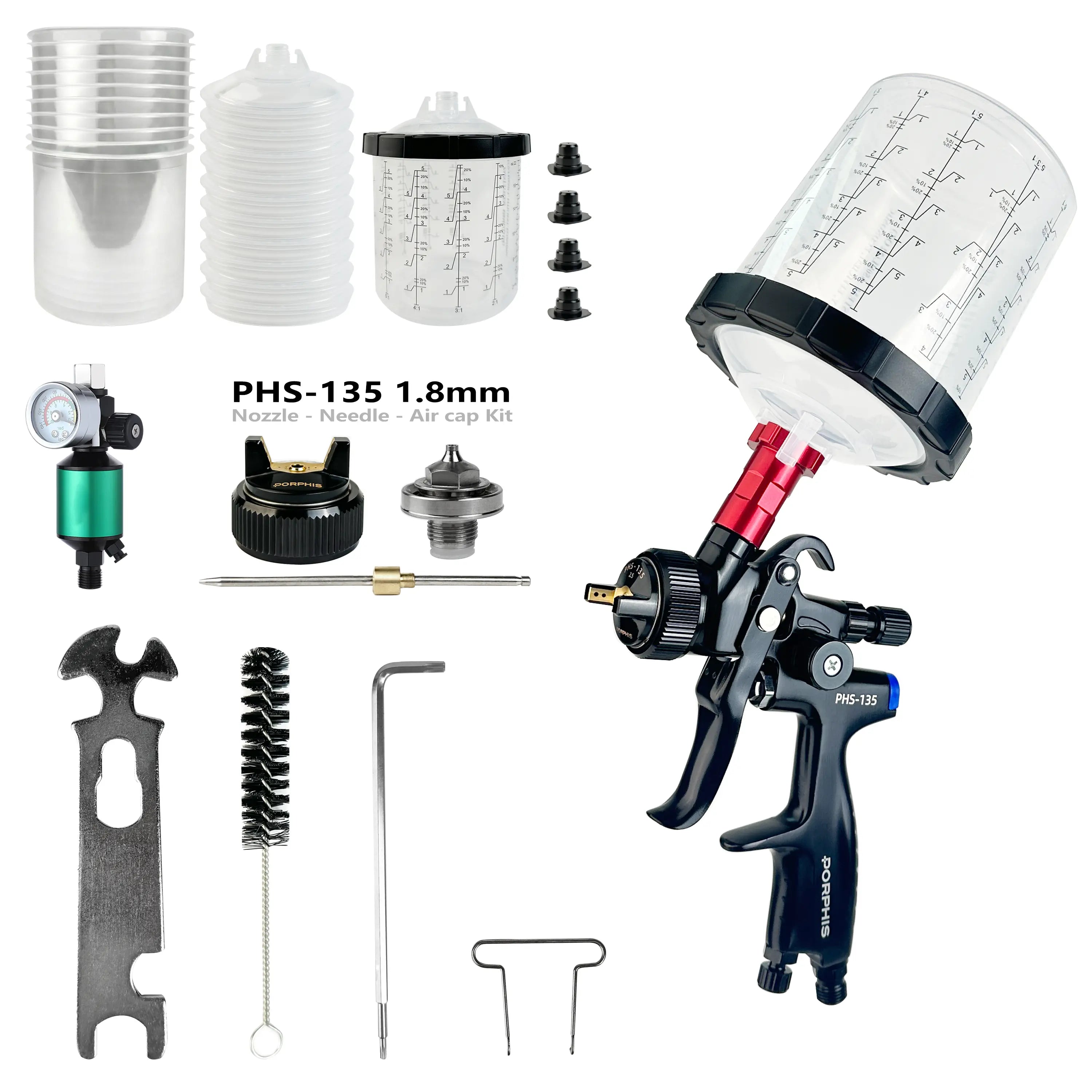PHS-135 Air Compressor Spray Gun Kit PORPHIS