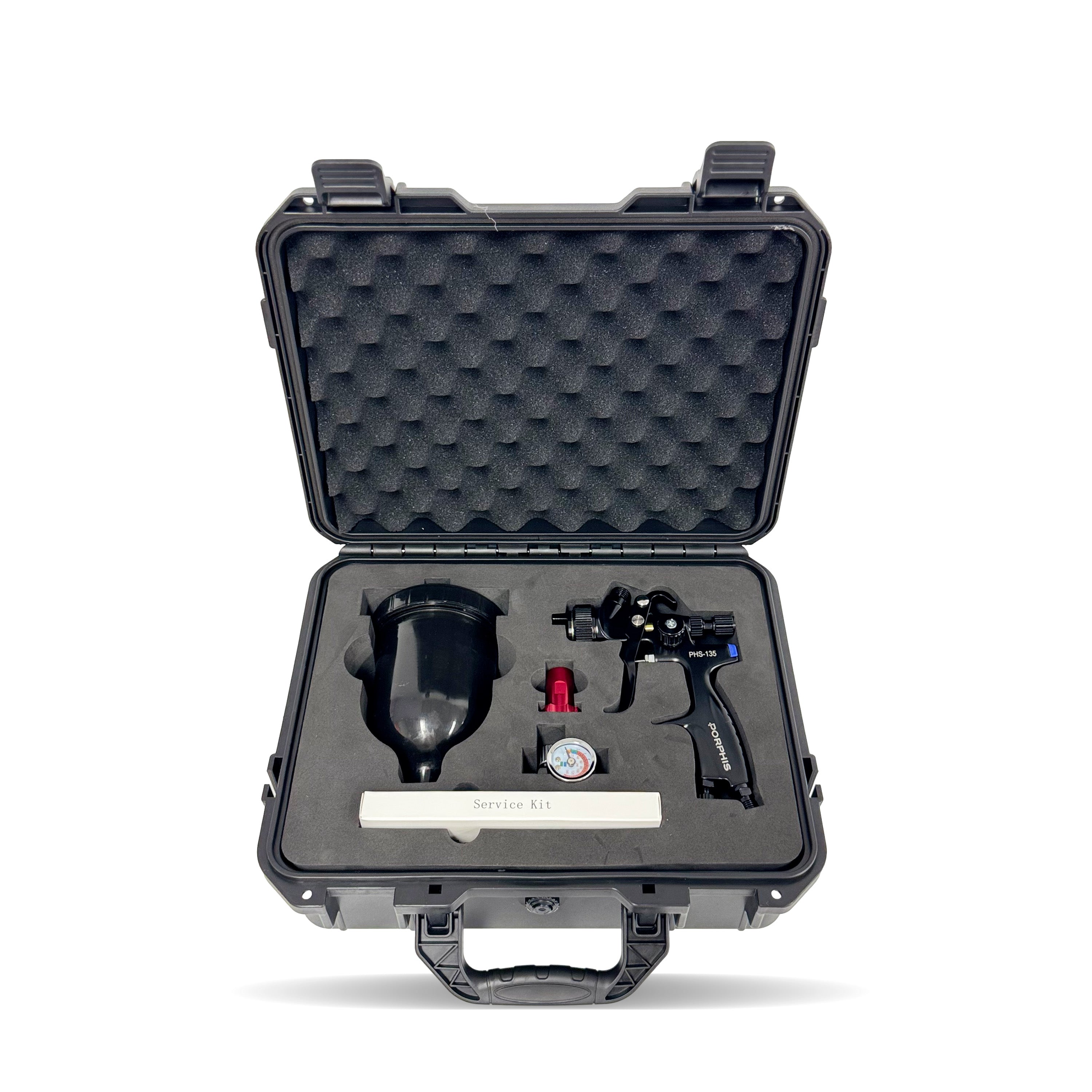 PHS-135 MP Spray Gun Premium Plastic Box Kit PORPHIS