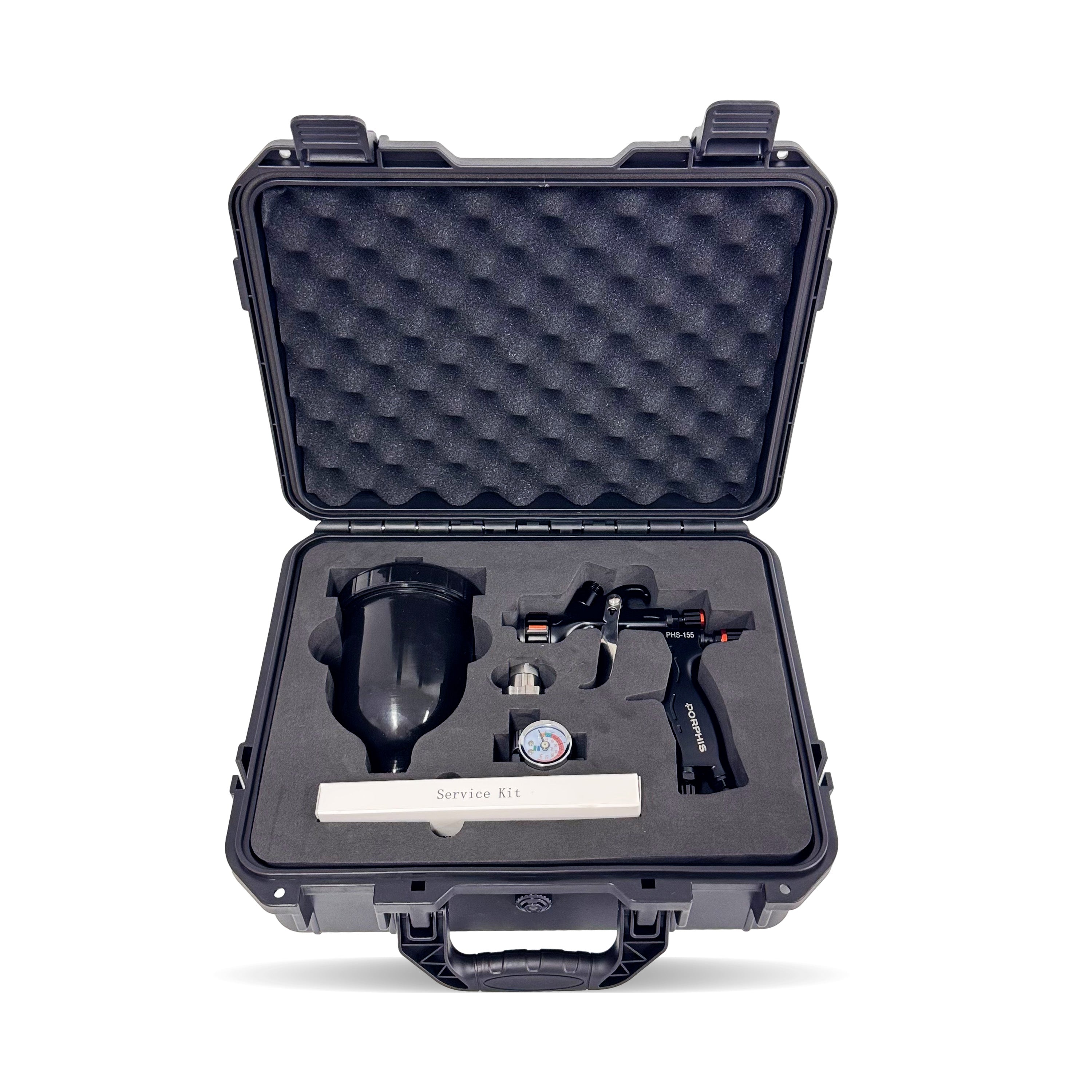 PHS-155 MP Spray Gun Premium Plastic Box Kit PORPHIS