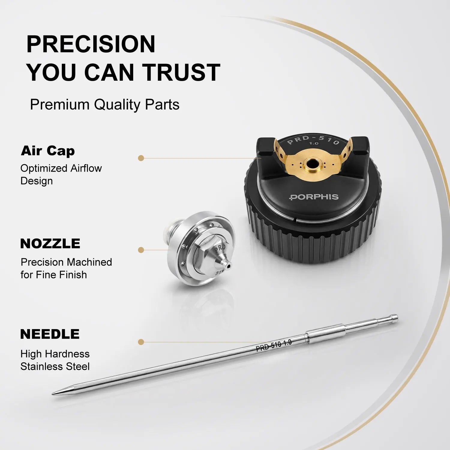 PRD-51 Series Nozzle Needle Cap Kit PORPHIS