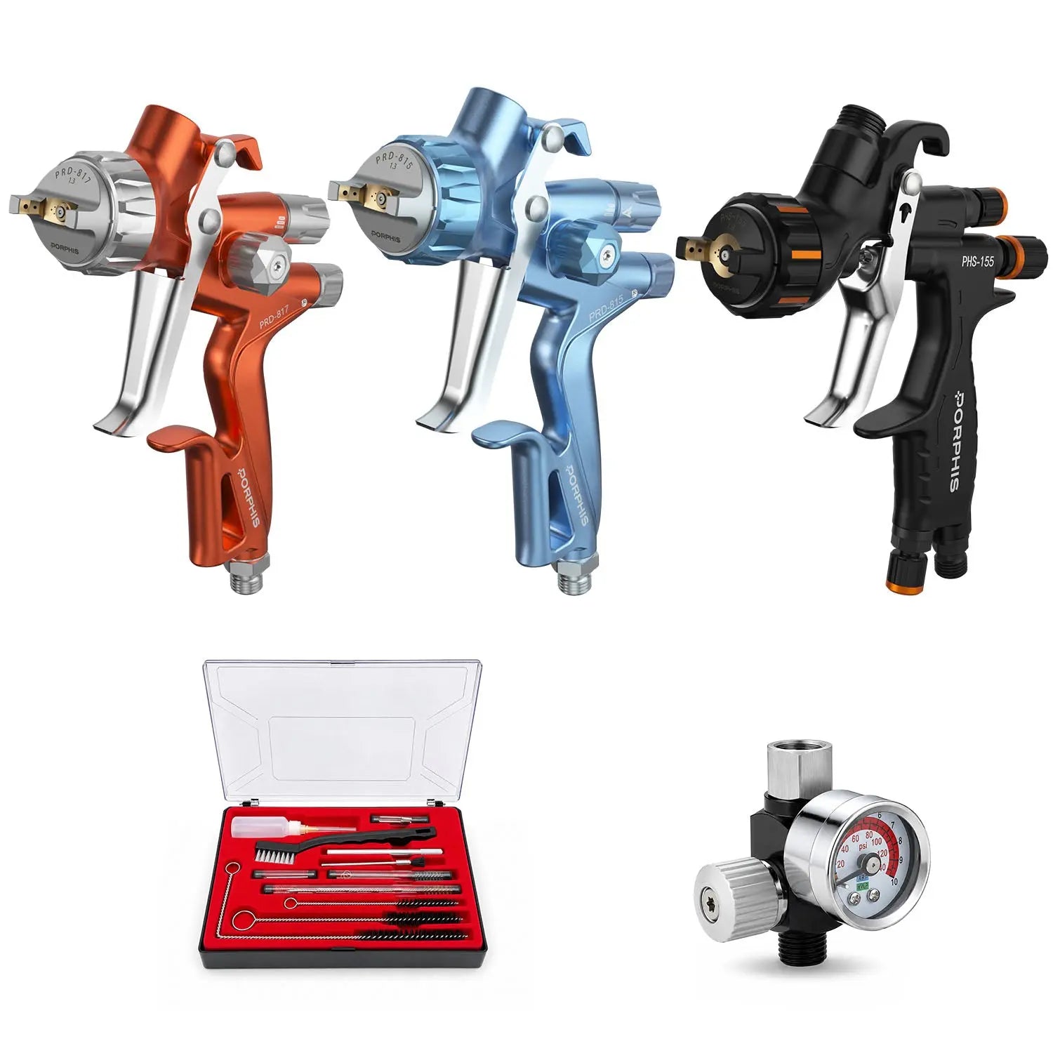 PORPHIS Complete 3-Gun Automotive Painting Combo PORPHIS