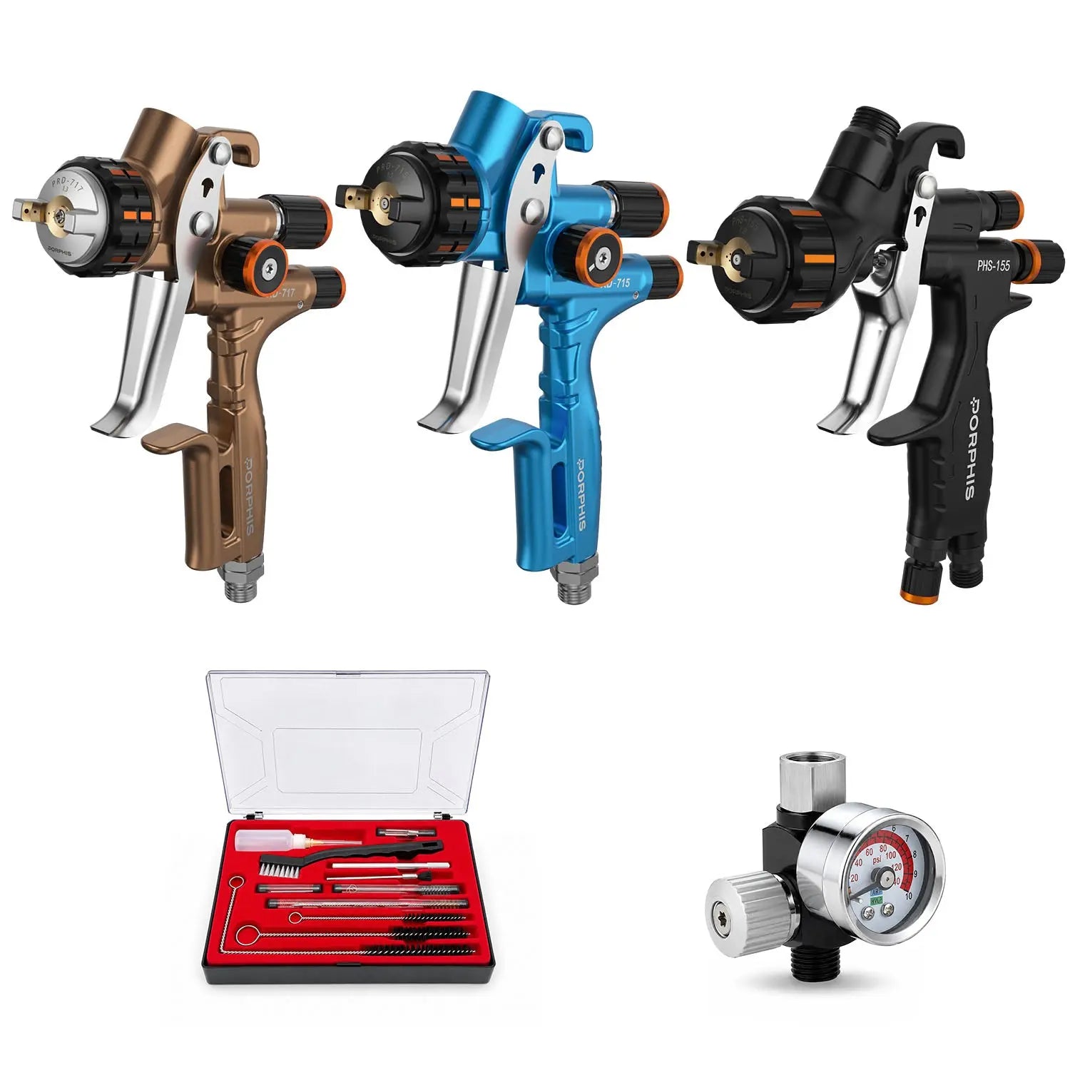 PORPHIS Complete 3-Gun Automotive Painting Combo PORPHIS