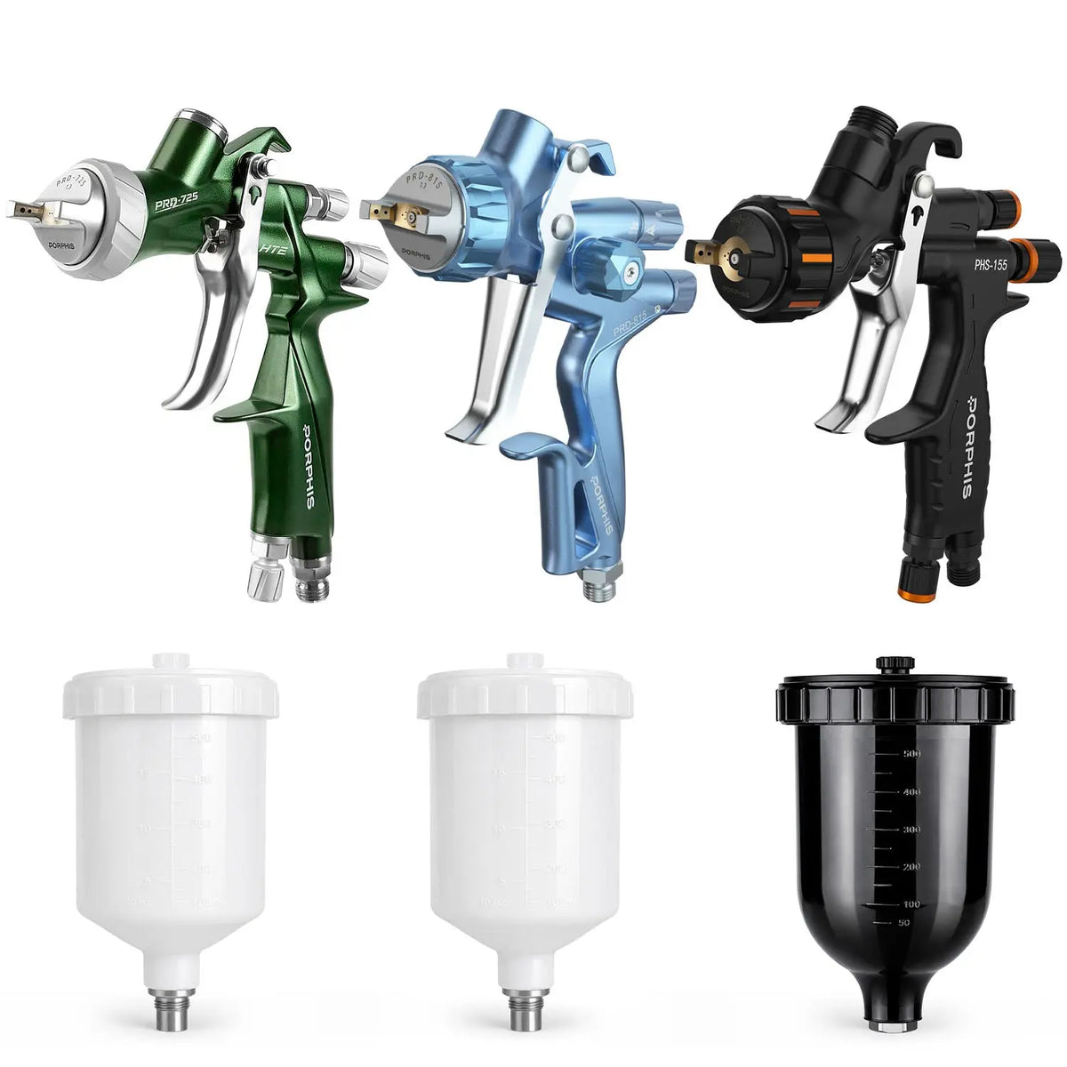 PORPHIS Complete 3-Gun Automotive Painting Combo PORPHIS