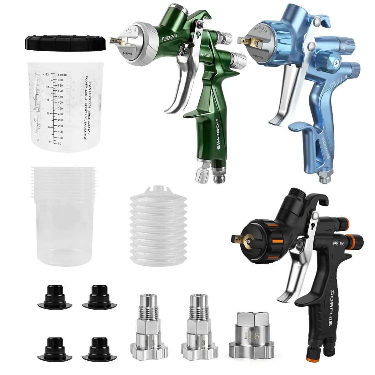PORPHIS Complete 3-Gun Automotive Painting Combo PORPHIS