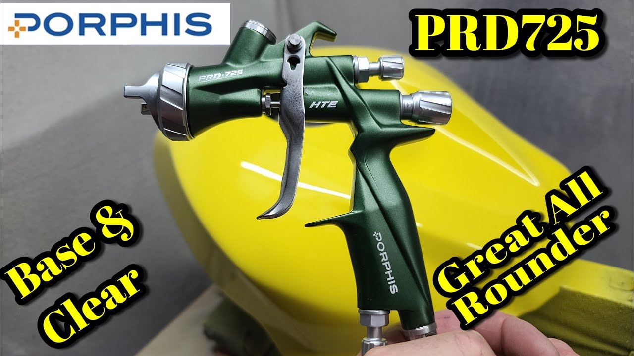 Load video: Porphis PRD725 Base Clear Coat Spray Gun
