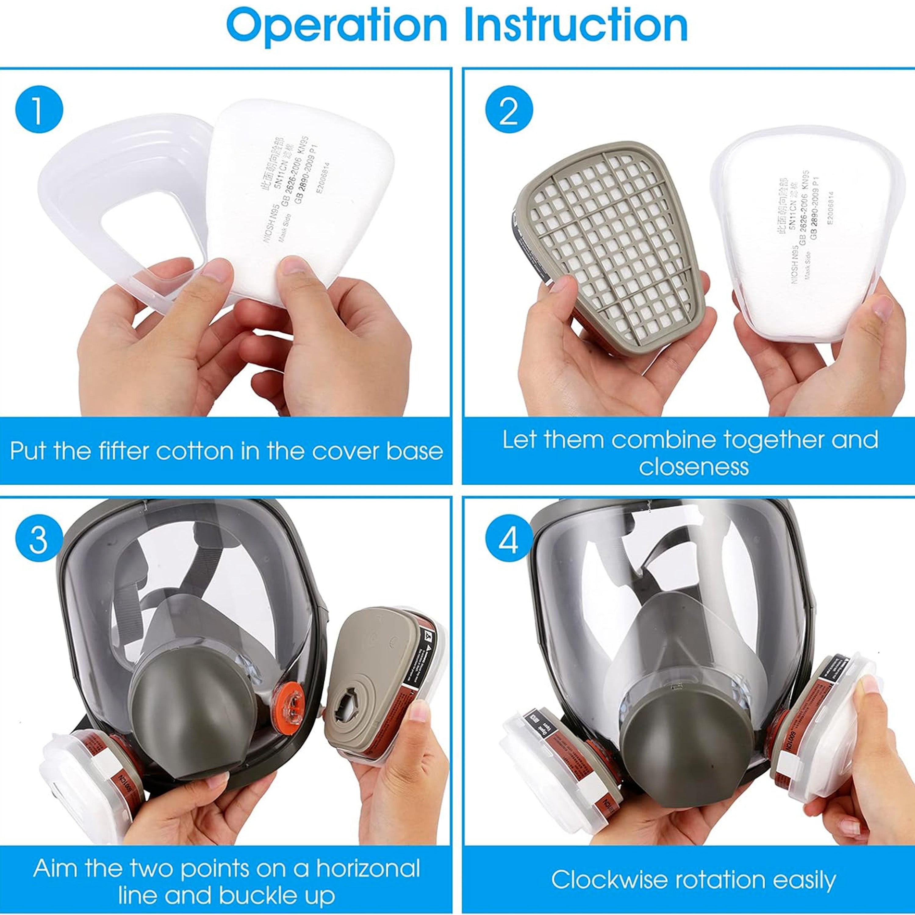 Maschera a gas di copertura completa