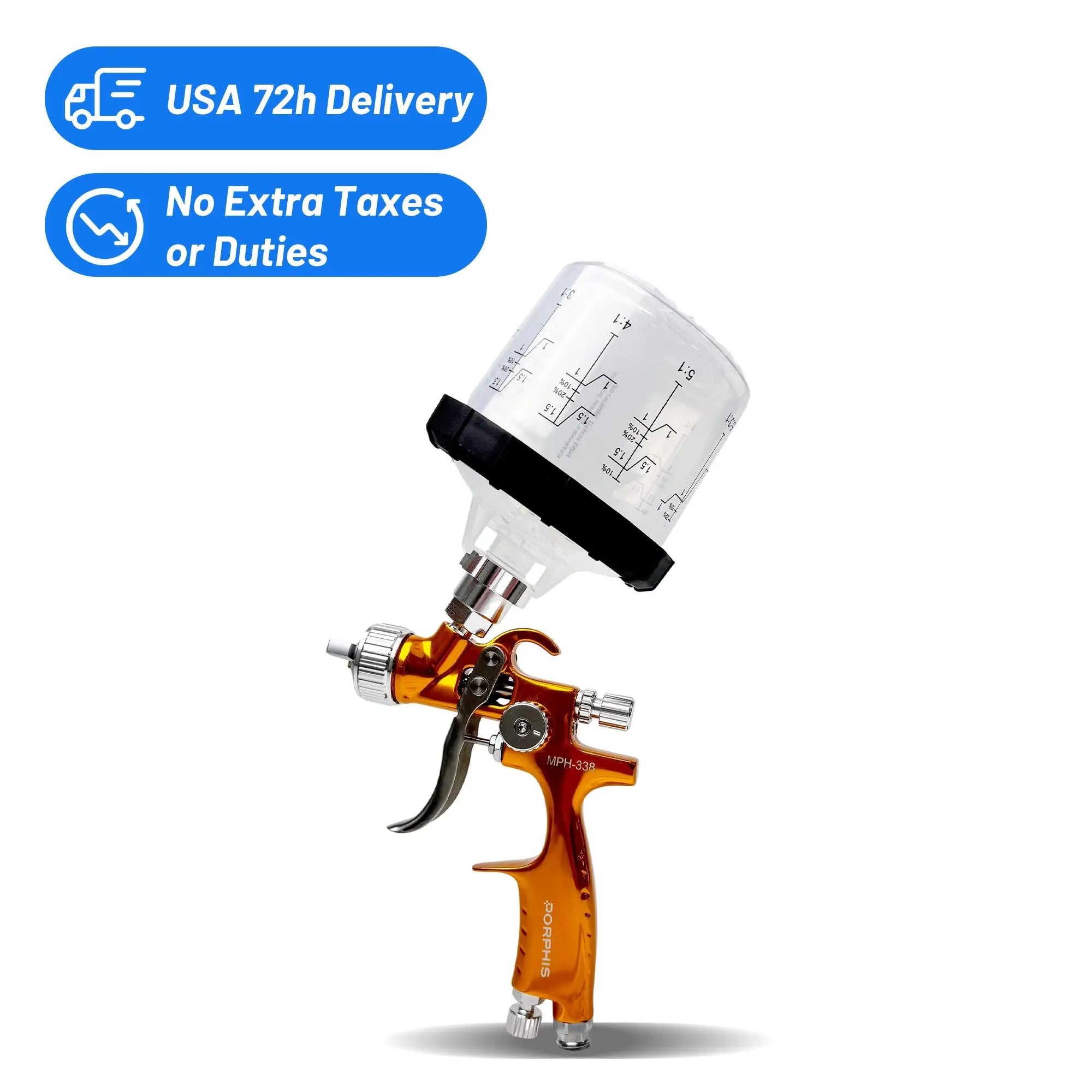 MPH-338 LVLP Spray Gun (USA 72-Hour Delivery) PORPHIS