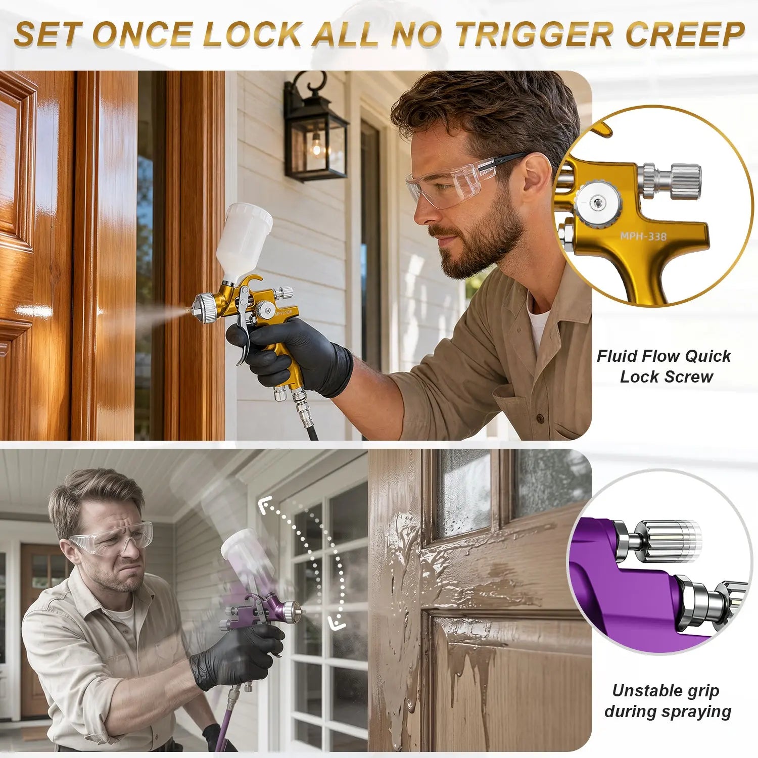 MPH-338 LVLP Mini Spray Gun PORPHIS