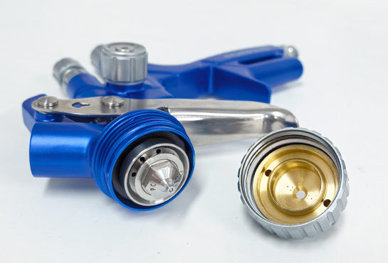 PORPHIS PC-415 Blue Spray Gun
High Grade Brass Atomizing Cap
Better resistance to paint corrosion