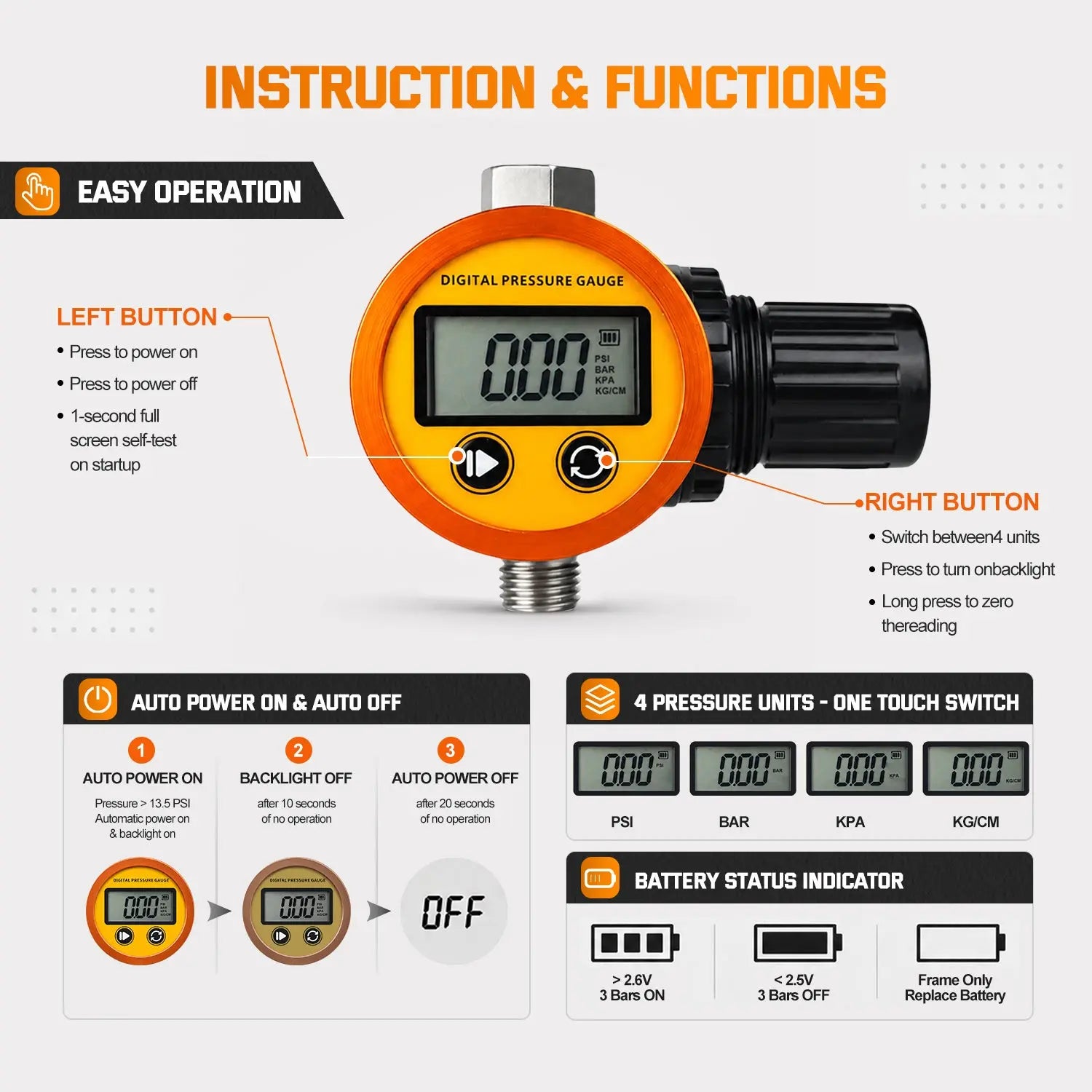 PORPHIS PDG-02 Digital Diaphragm Air Regulator PORPHIS