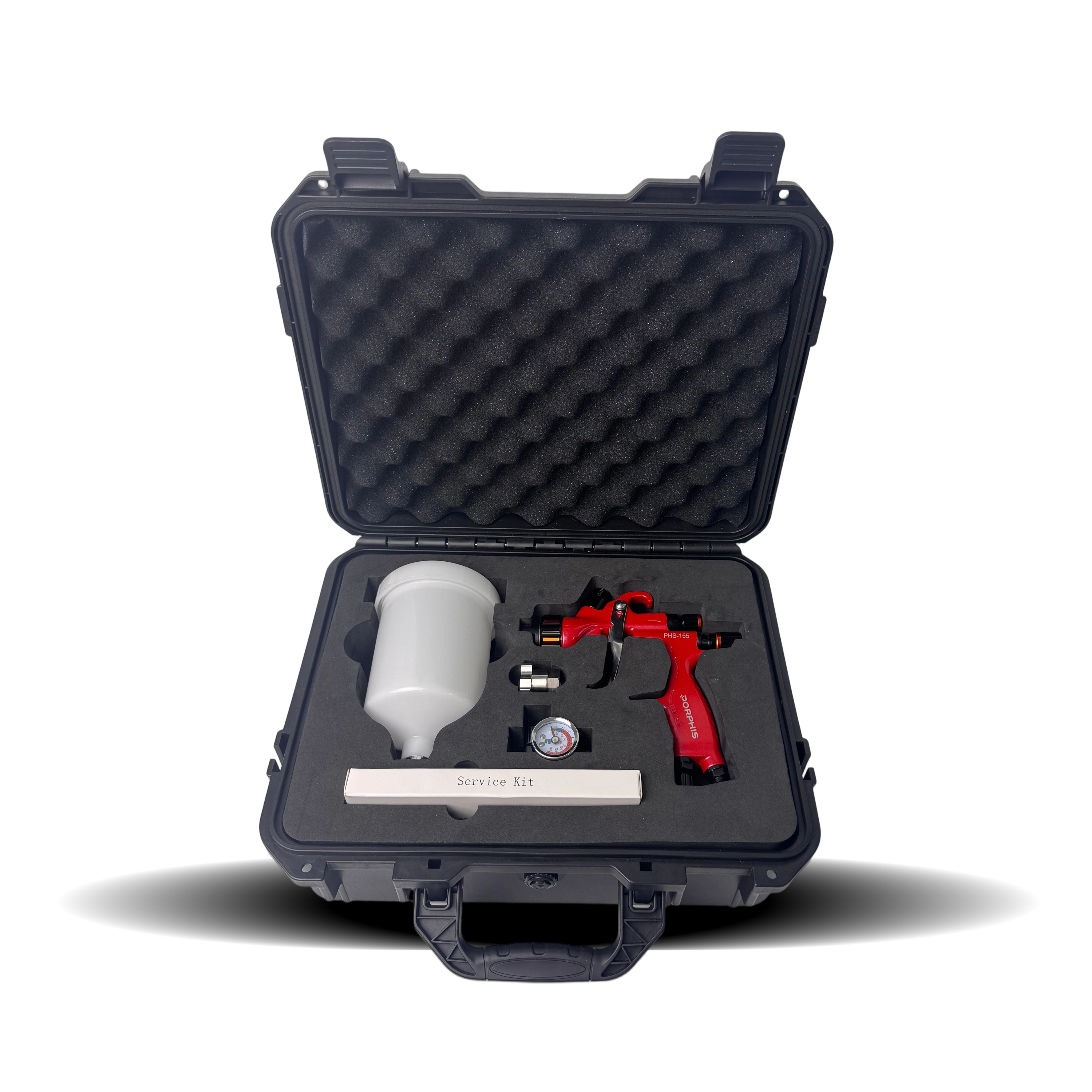 PORPHIS PHS-155 Red MP Spray Gun with premium plastic box kit
best air spray paint gun