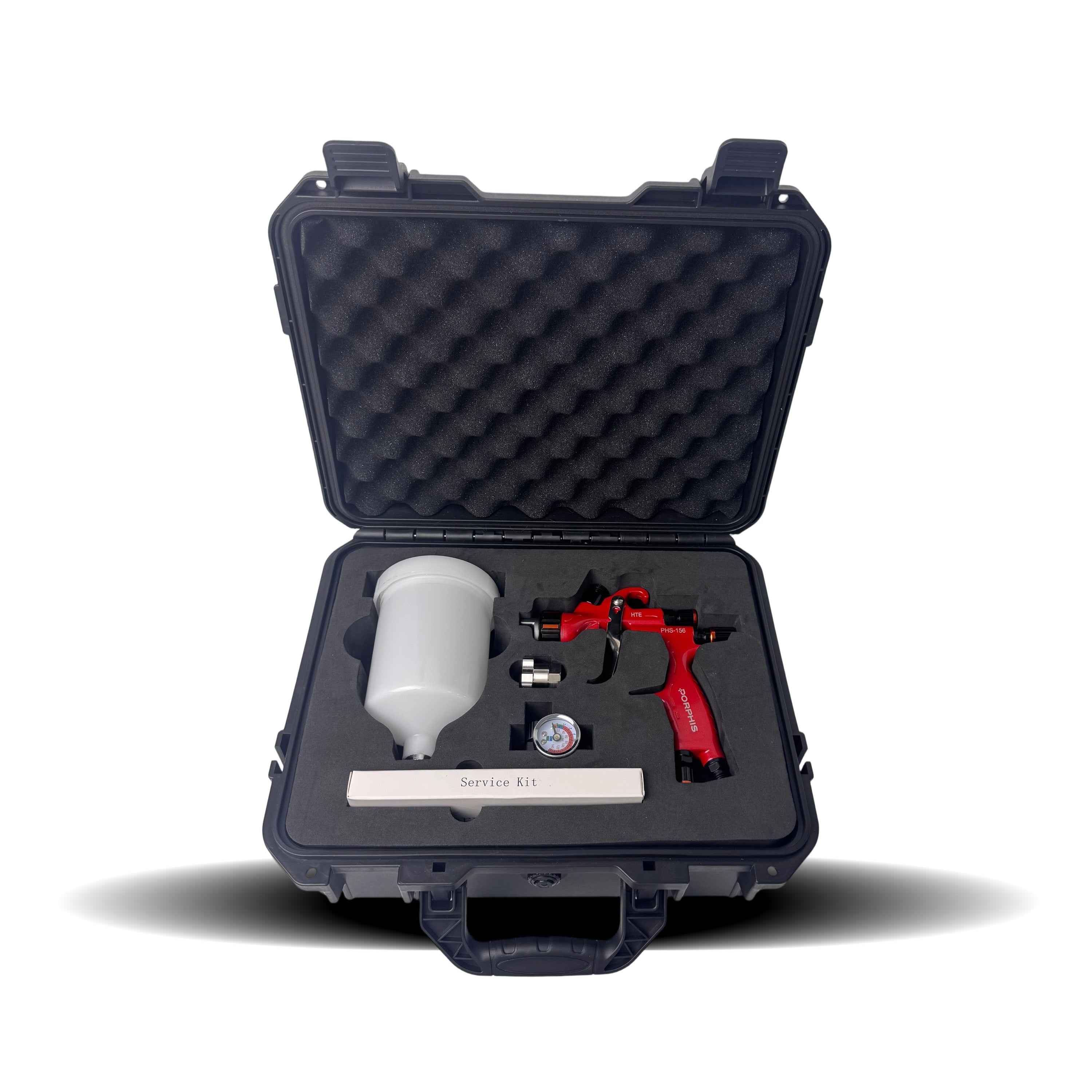 PORPHIS PHS-156 Red HVLP Spray Gun with premium plastic box kit
best air spray paint gun