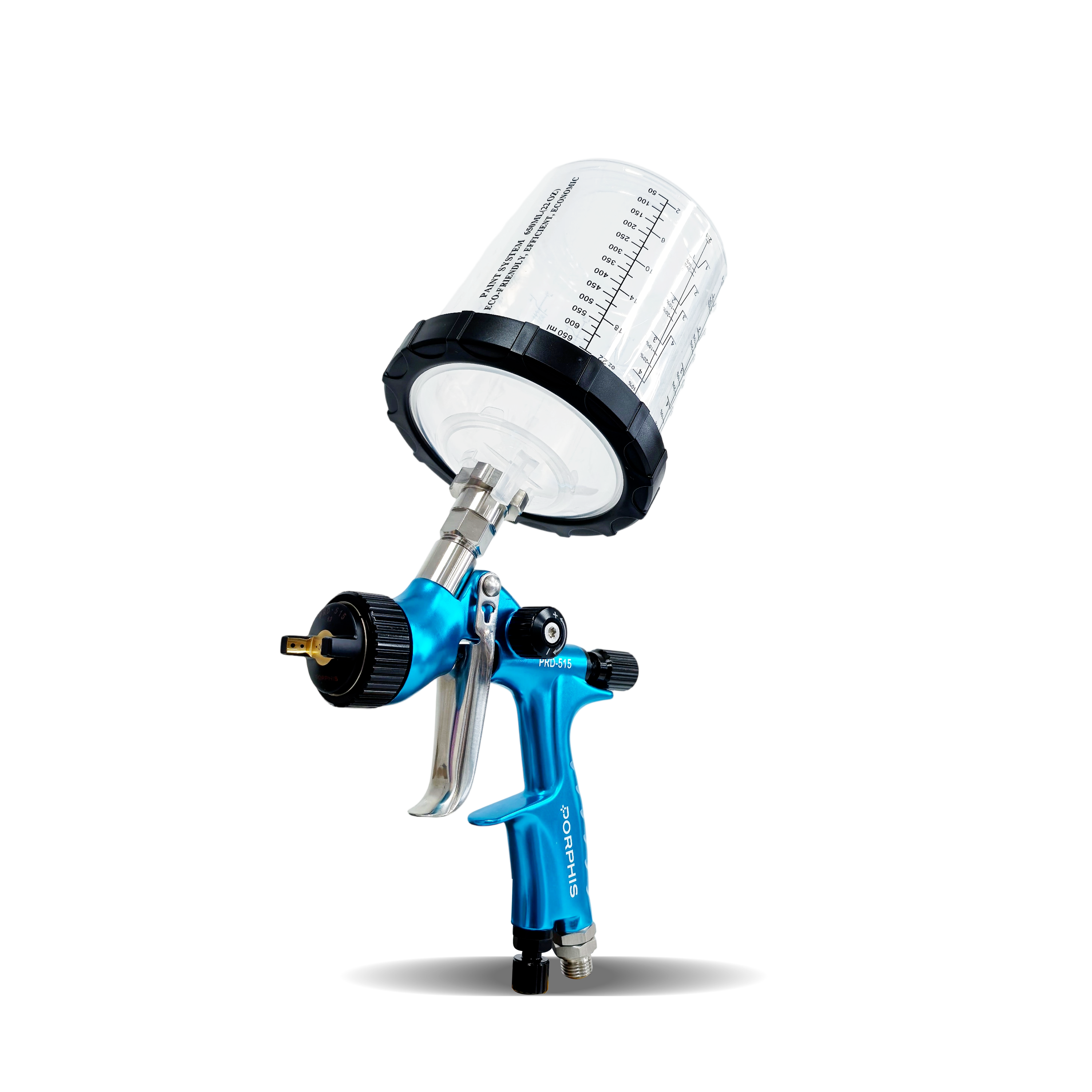 PORPHIS PRD-515 Blue MP Spray Gun with 600ml paint mixing cup and adapter
best professional spray paint gun