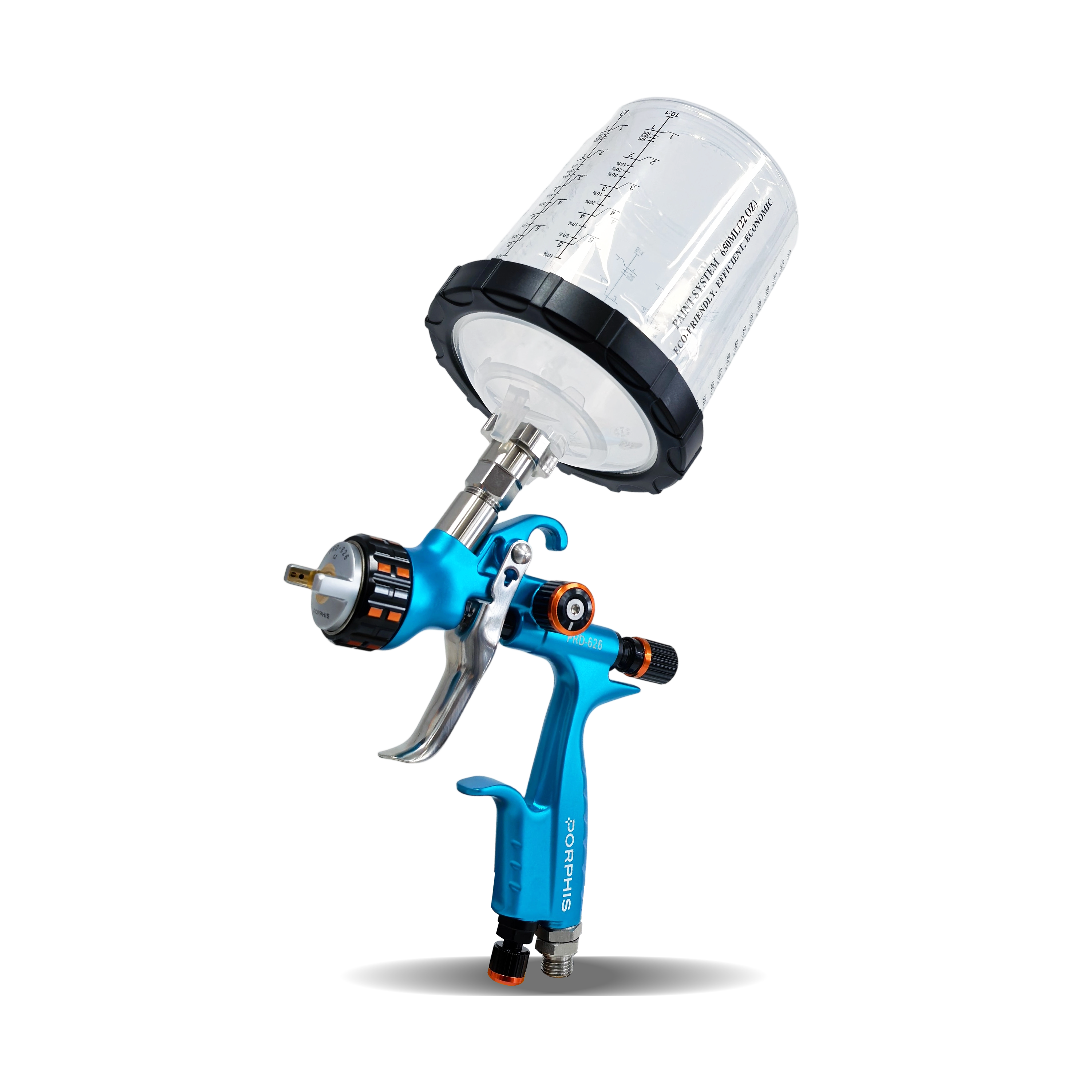 PORPHIS PRD-626 HVLP Spray Gun with 600ml paint mixing cup and adapter
best professional spray paint gun