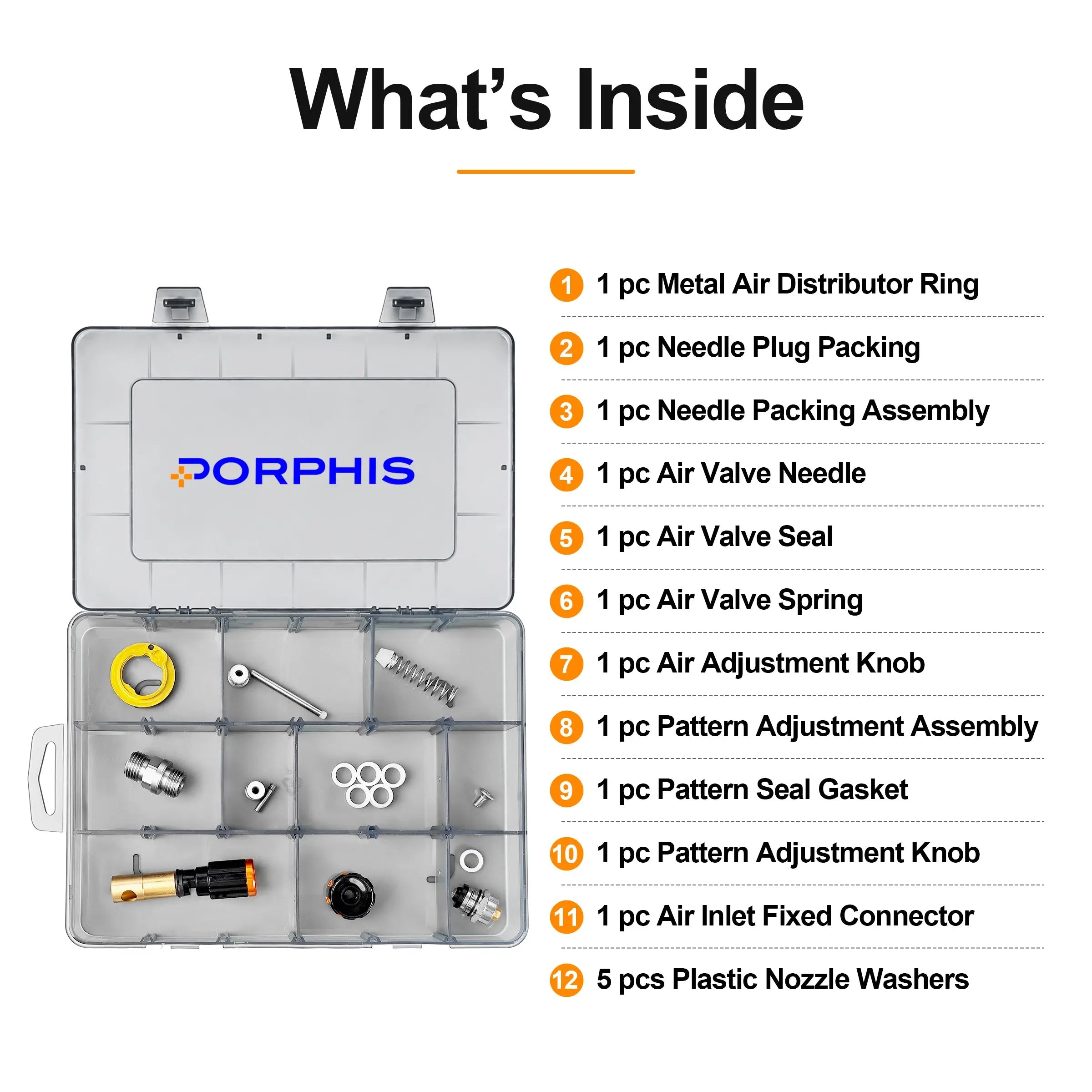 PRD-71 Series Spray Gun Spare Parts Repair Kit PORPHIS