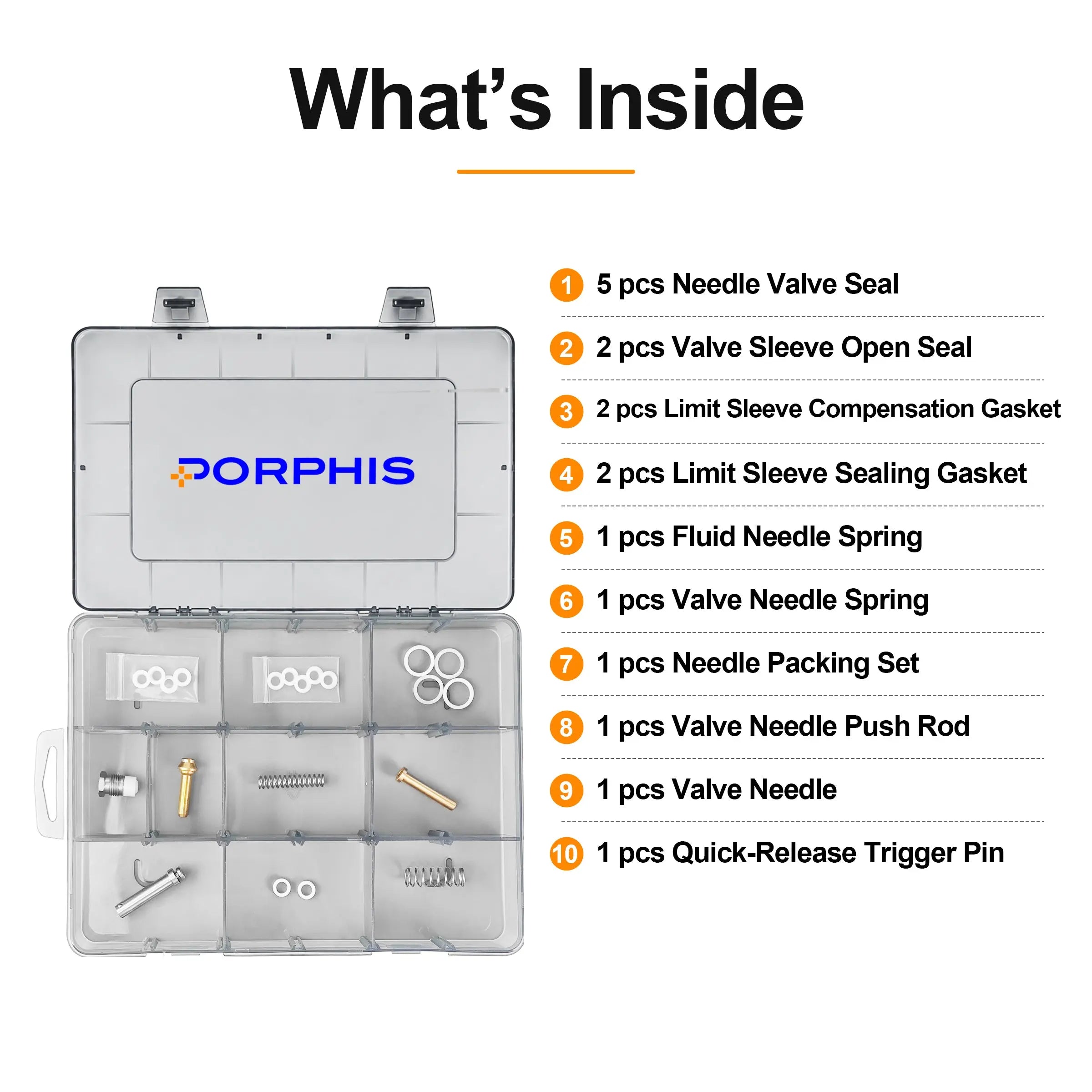 PRD-72 Series Spray Gun Repair Kit Spare Parts PORPHIS