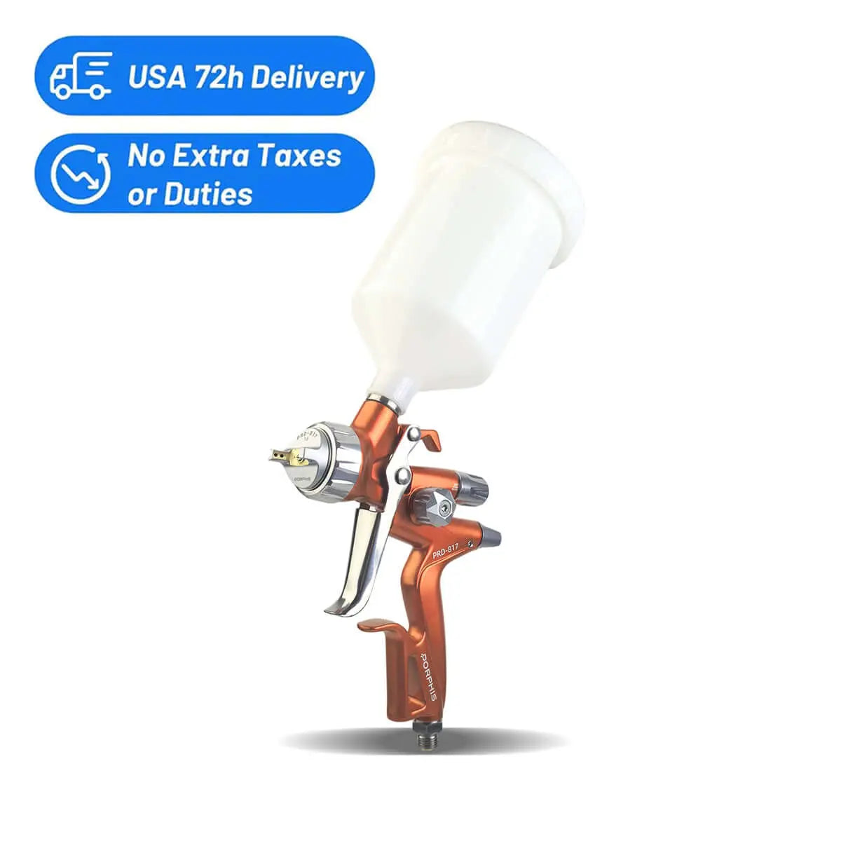 1.3mm spray gun PORPHIS PRD-817 | Best Split Nozzle Clear Coat Gun