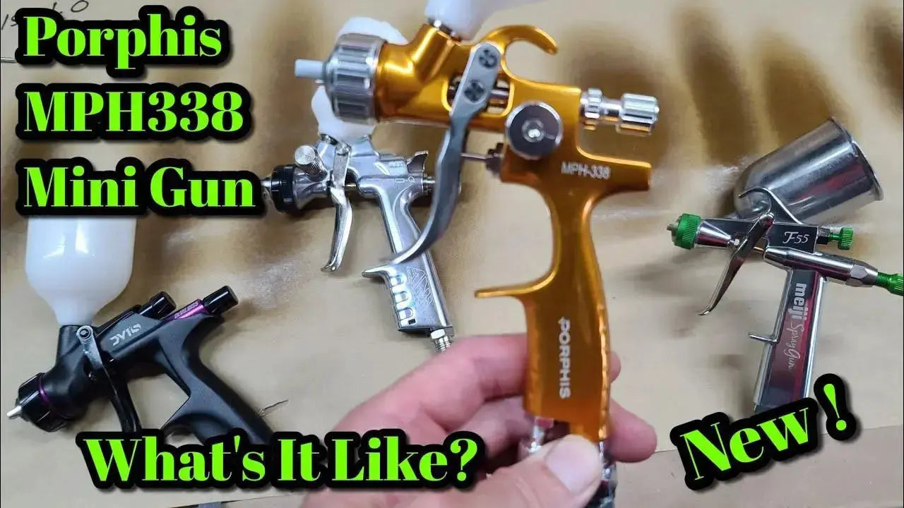 Spray Gun Comparison: MPH-338 vs. Meiji F55、ANI R160 、Devilbiss DV1S PORPHIS