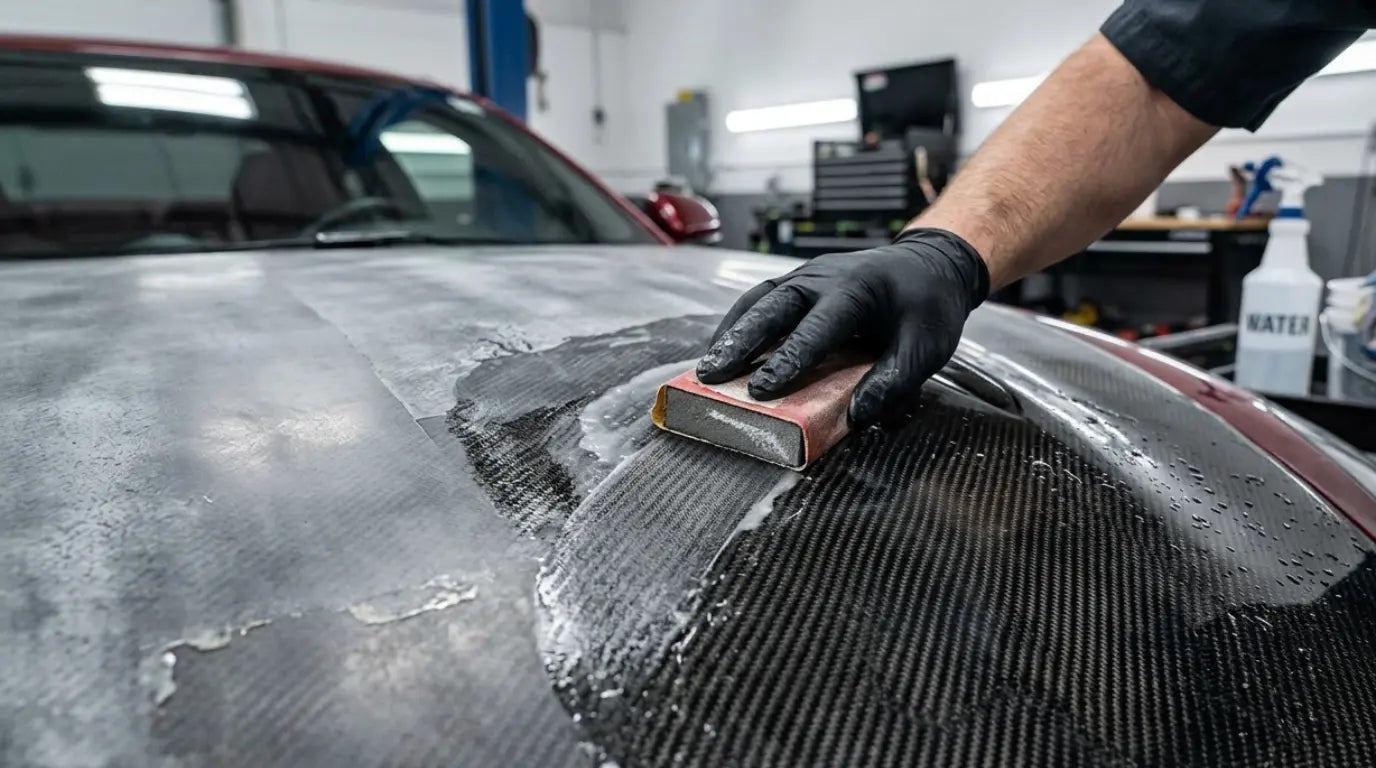 How to Remove Clear Coat from a Carbon Fiber Hood PORPHIS