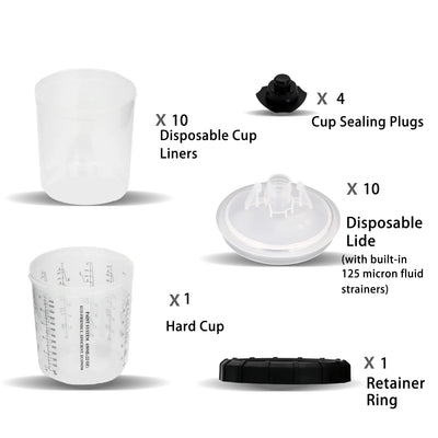 10PCS 650ml Paint Mixing Cup Kit