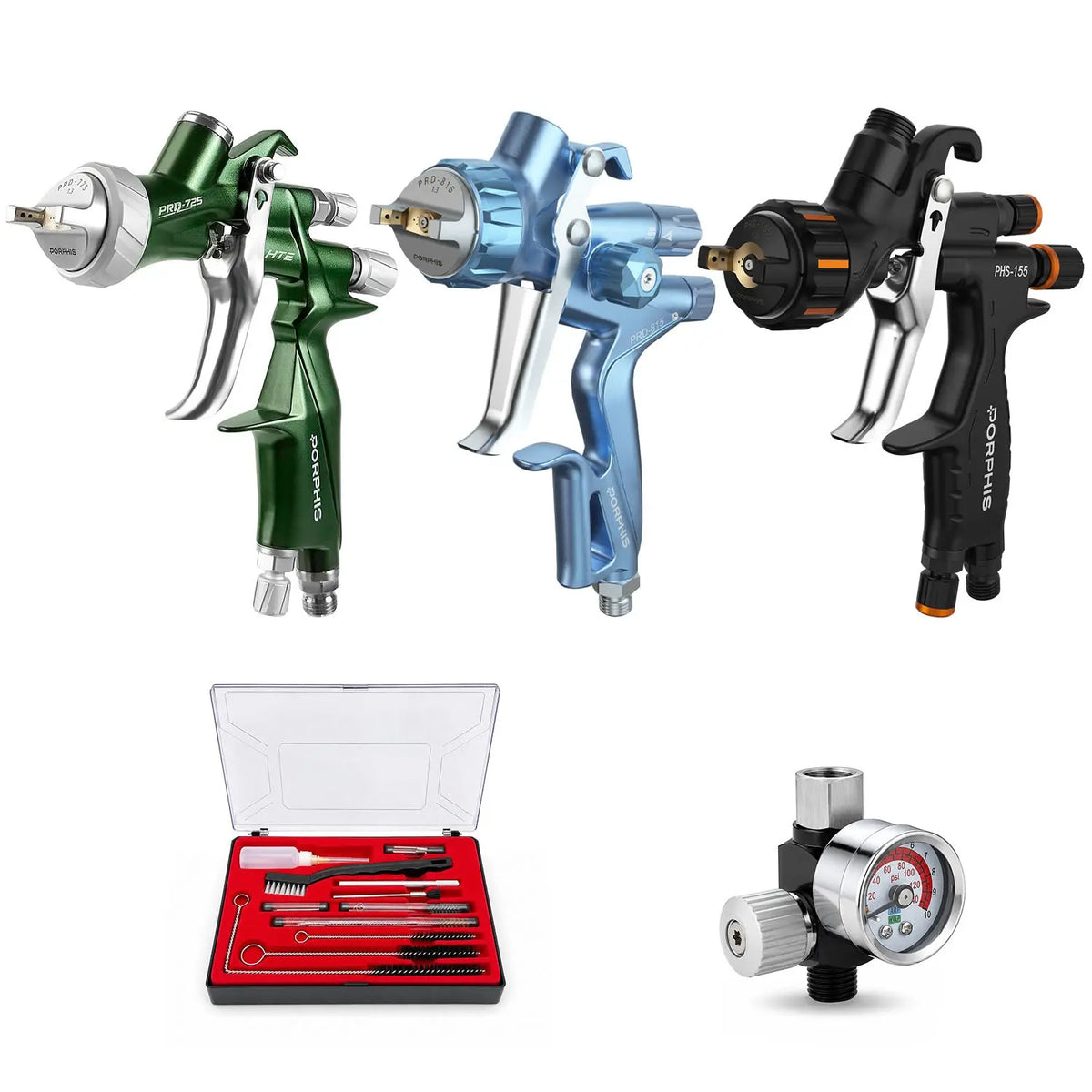 PORPHIS Complete 3-Gun Automotive Painting Combo PORPHIS