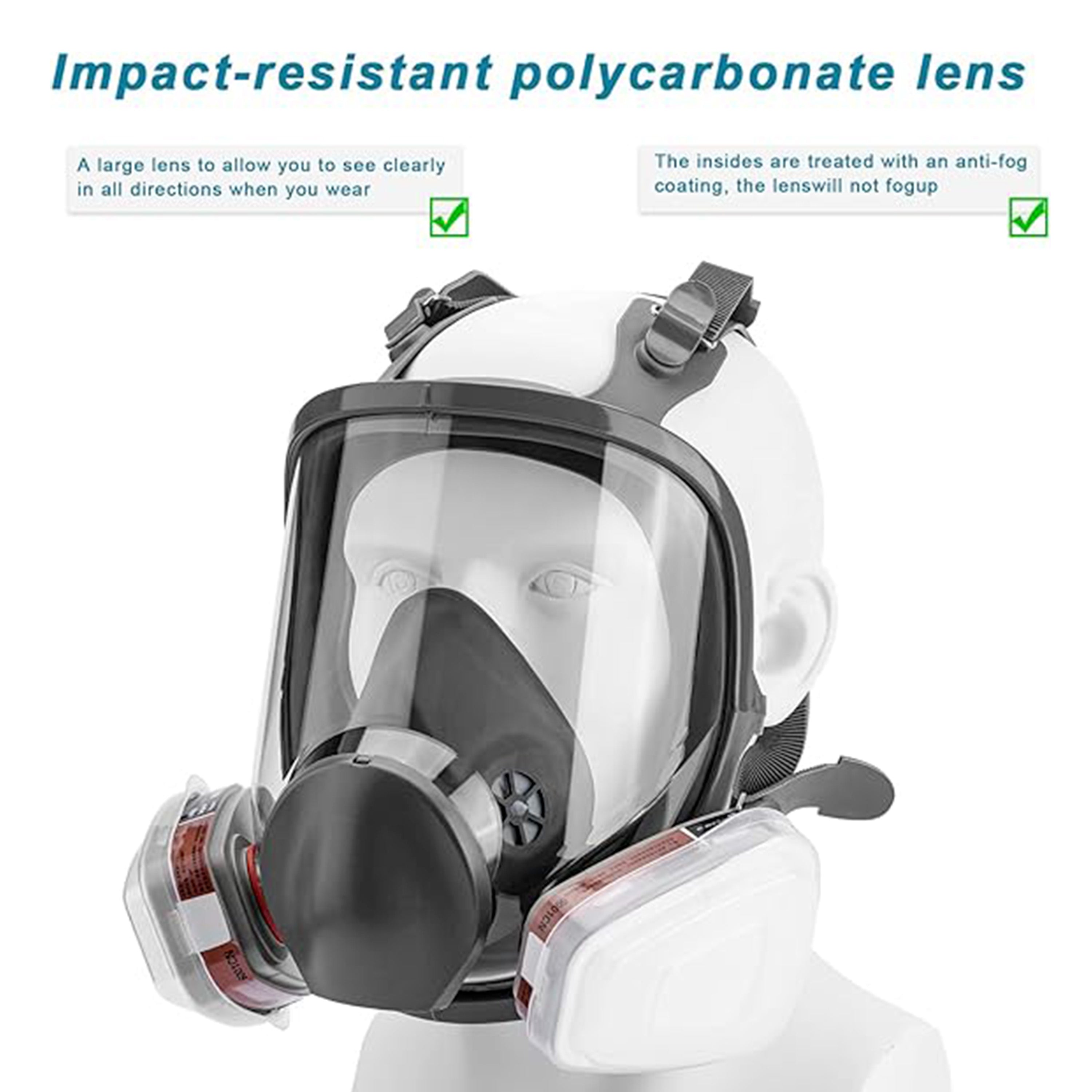 Full coverage gas mask