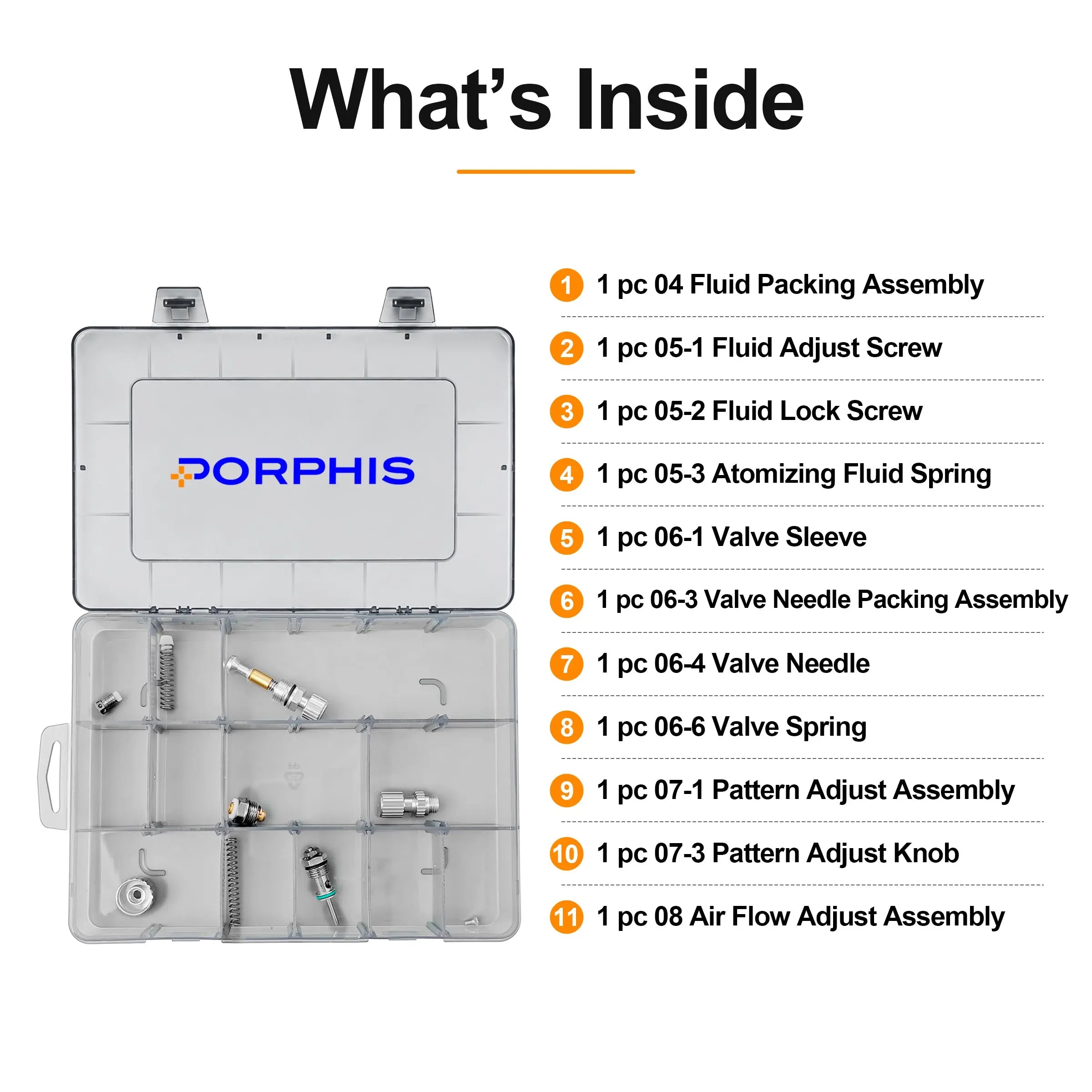 MPH-338 Spray Gun Rebuild Kit PORPHIS