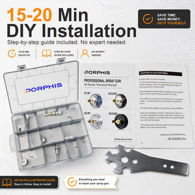 MPH-338 Spray Gun Rebuild Kit PORPHIS