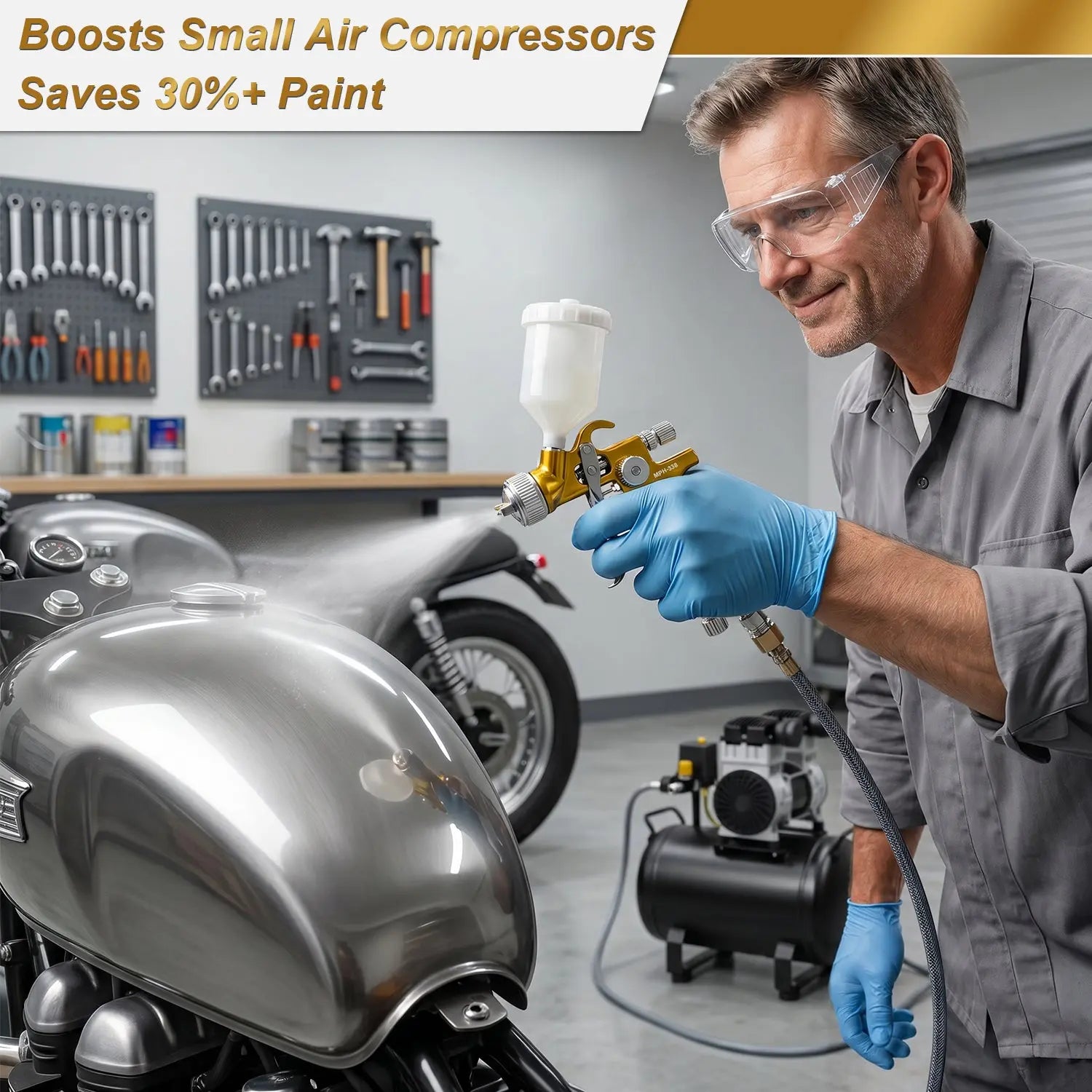 MPH-338 LVLP Mini Spray Gun PORPHIS
