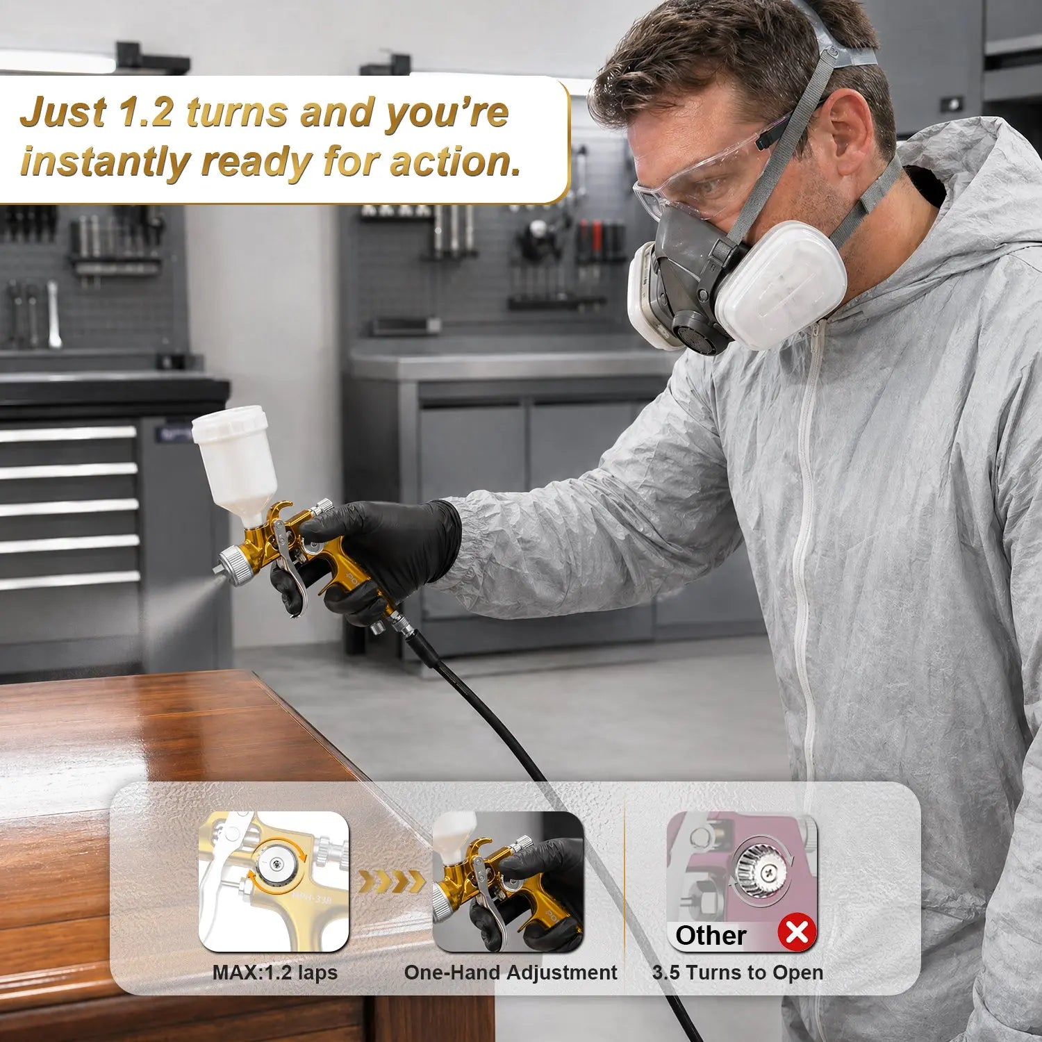 MPH-338 LVLP Mini Spray Gun PORPHIS