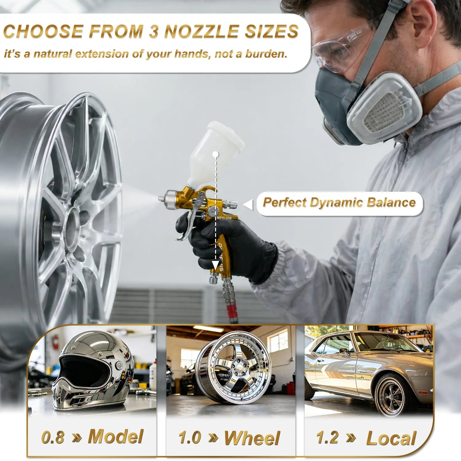 MPH-338 LVLP Mini Spray Gun PORPHIS