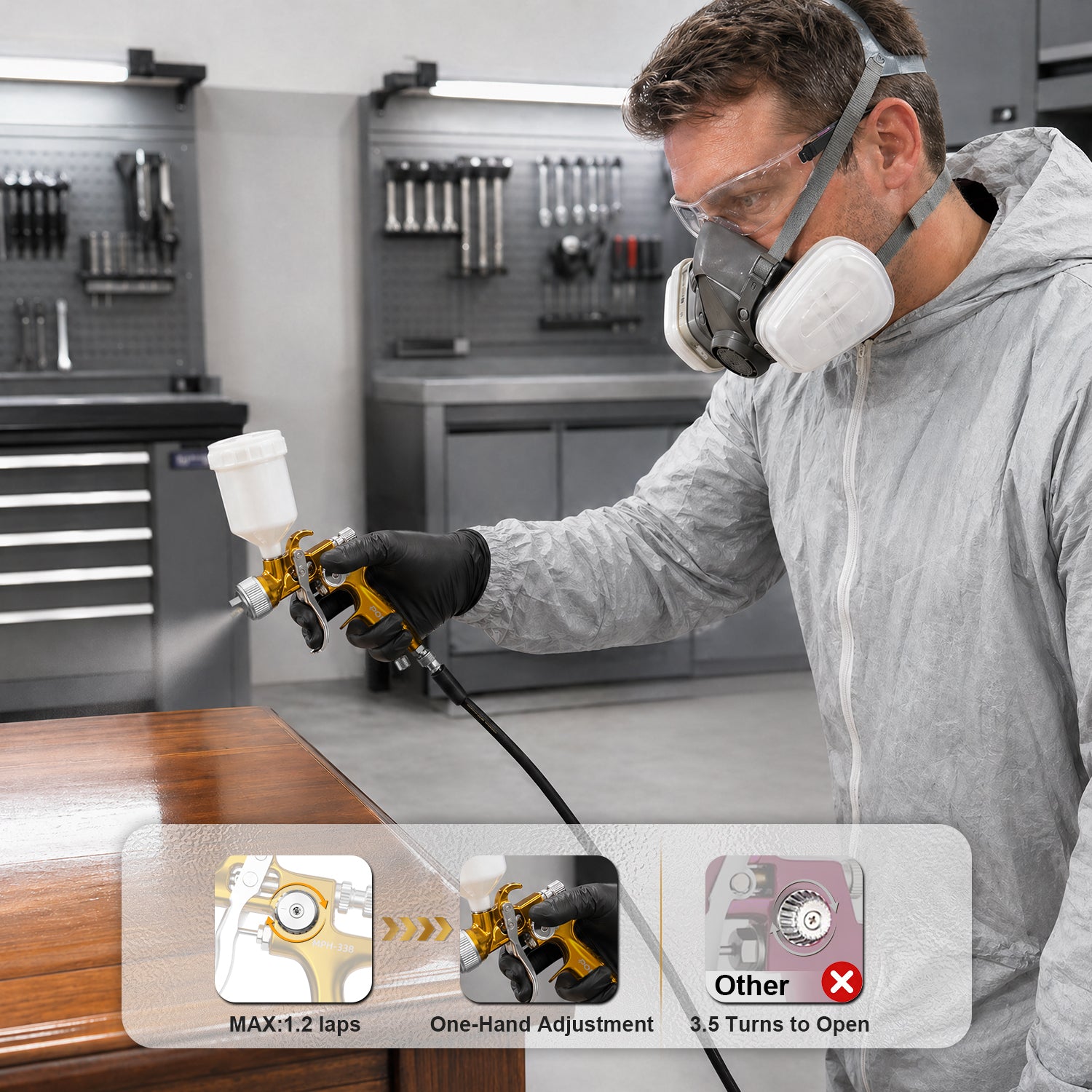 MPH-338 LVLP Mini Spray Gun Kit | PORPHIS