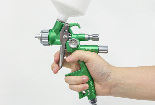 PORPHIS PC-416 Green Spray Gun
Lightweight and Ergonomic Design
The gun body is only 460g, improving maneuverability.