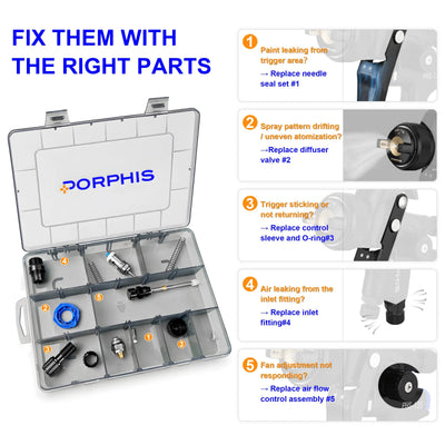 PHS-135 Spray Gun Rebuild Kit