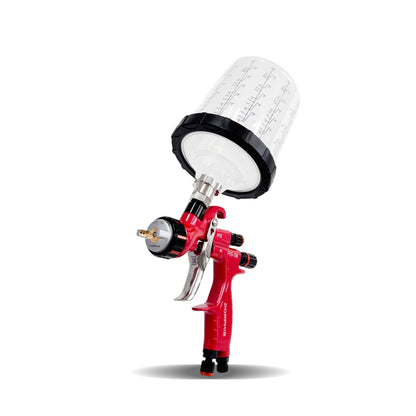 PORPHIS PHS-156 Red HVLP Spray Gun  with 600ml paint mixing cup and adapter
best professional spray paint gun