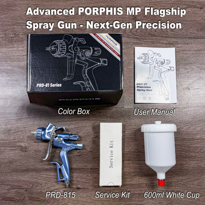 PORPHIS PRD-815 Blue 1.3mm Spray Gun Packing List