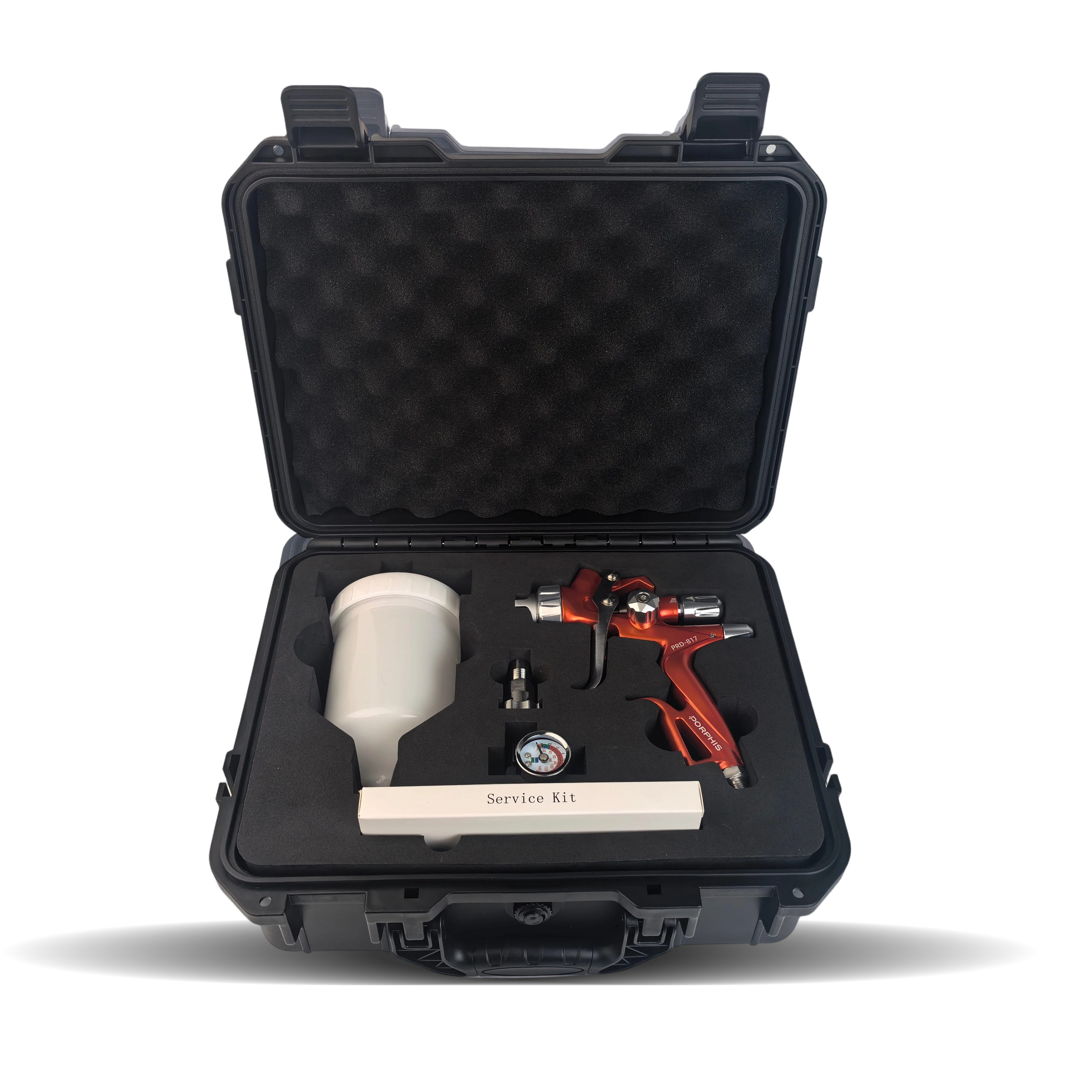 PORPHIS PRD-817 Orange VS Spray Gun with premium plastic box kit
best air spray paint gun
