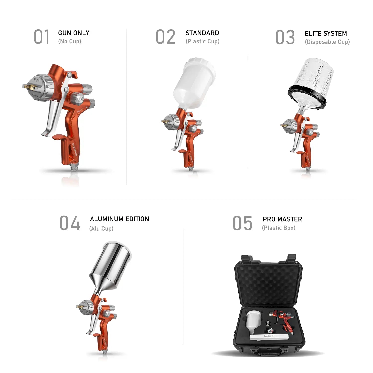 PRD-817 1.3mm Automotive Paint Gun PORPHIS